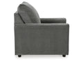 Stairatt Modern Chenille Accent Chair Gravel with Flared Arms