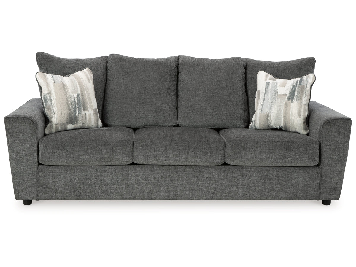 Stairatt Upholstered 3-Seater Sofa Gray Performance Fabric Modern Design