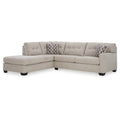 Mahoney 2-Piece Sectional Sofa with Chaise Tufted Back Pebble
