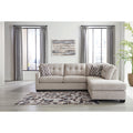 Mahoney 2-Piece Sectional Sofa with Chaise Tufted Back Pebble