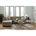 Mahoney 2-Piece Sectional Sofa with Chaise Tufted Back Pebble