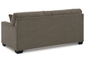 Mahoney Tufted Chocolate Fabric Sofa with Plush Cushions