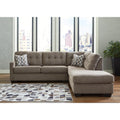 Mahoney 2-Piece Sectional Sofa with Chaise Tufted Back Pebble