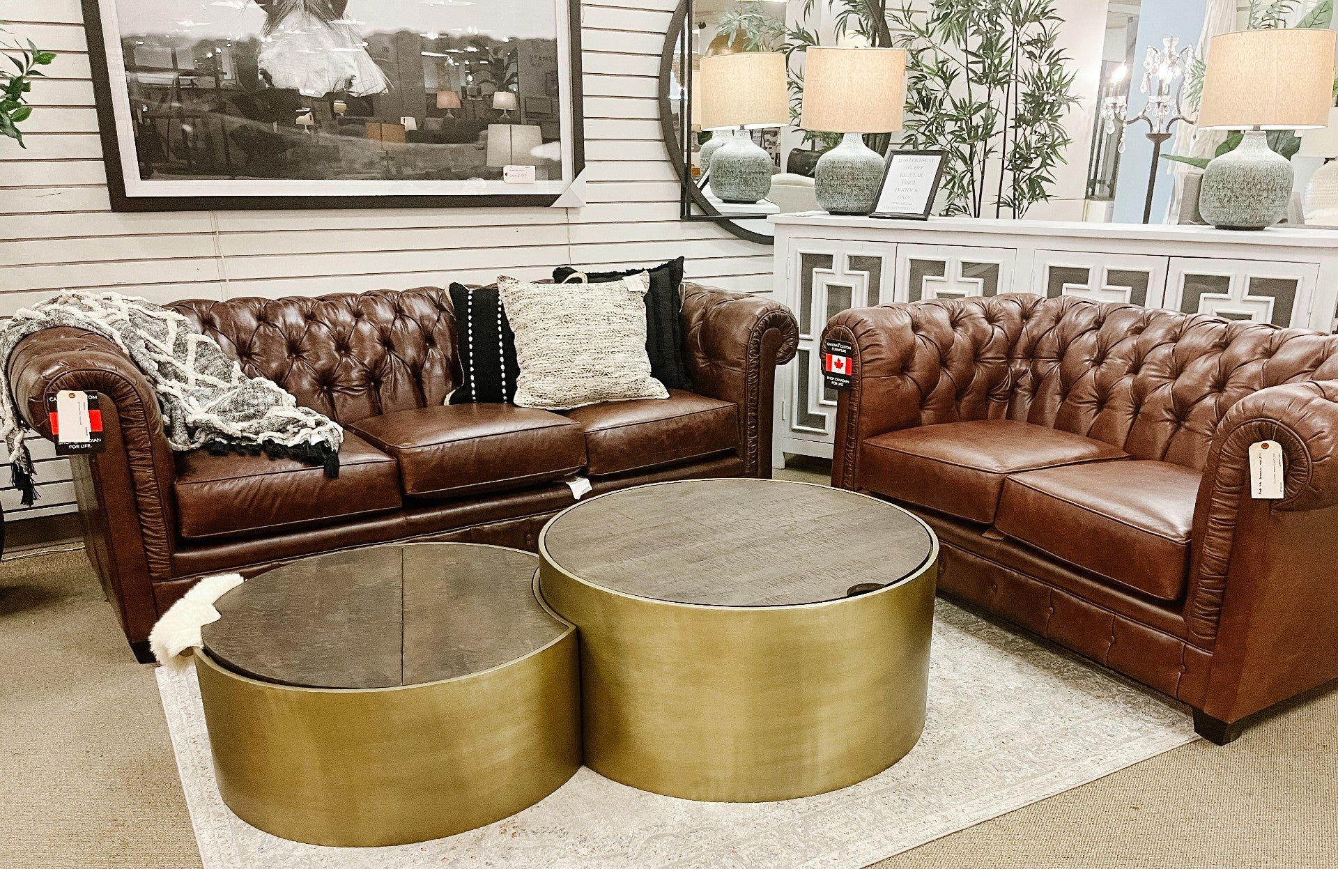 🇨🇦 Custom Leather Sofa | Calgary Furniture Store