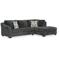 Biddeford 2-Piece Sectional Chaise Sofa Shadow Upholstered Comfort Design