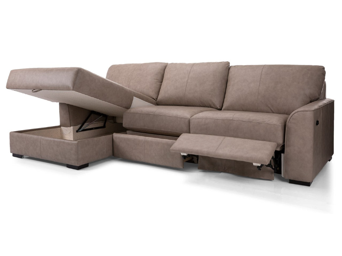 🇨🇦 Custom Leather Power Recliner Sectional | Calgary Furniture Store