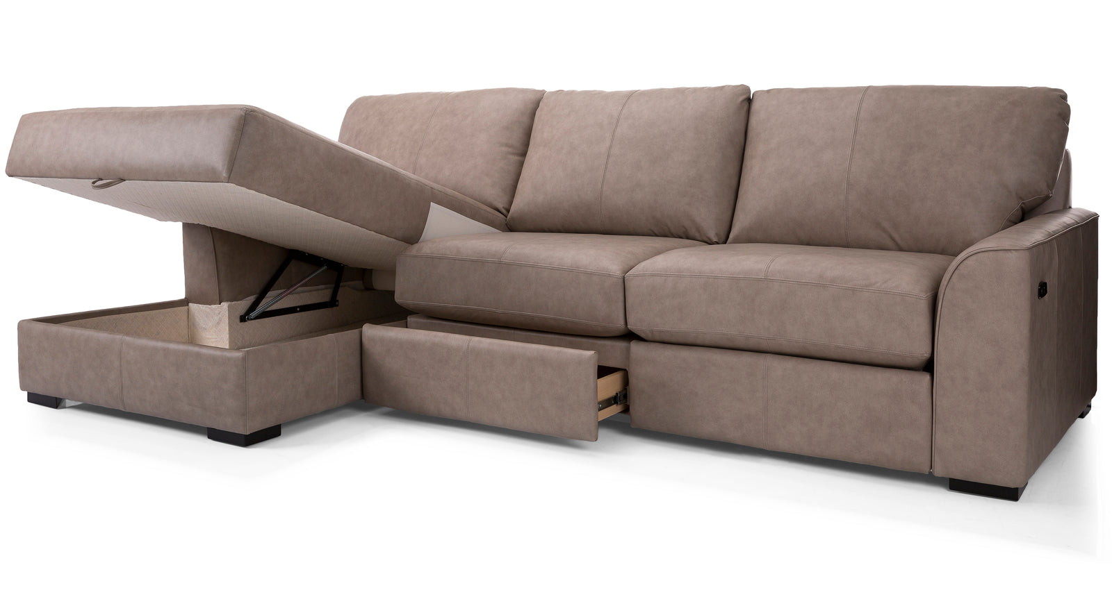 🇨🇦 Custom Leather Power Recliner Sectional | Calgary Furniture Store