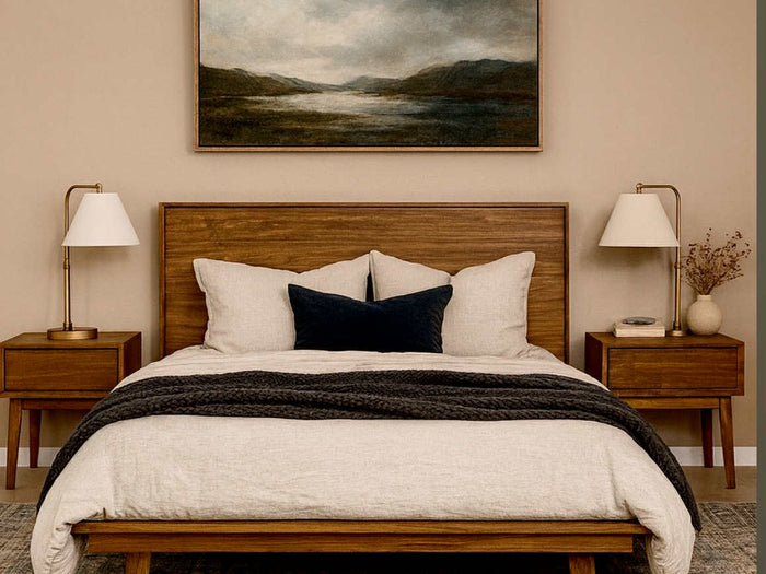 GIA KING BED - WARM PECAN