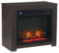 Harlinton Black Fireplace Mantel with W100-01 Electric Insert