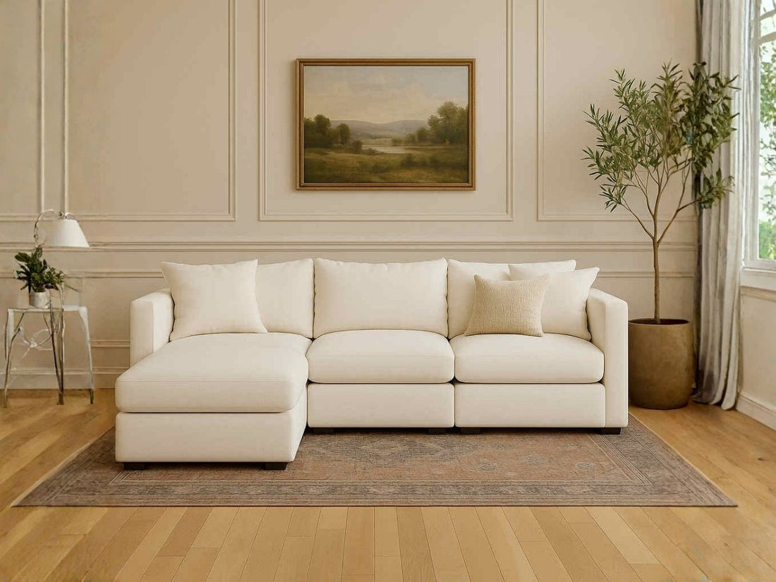 🇨🇦 Custom 4-pc Cloud Modular Sectional with Ottoman