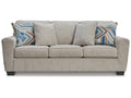 Cashton Chunky Plush Sofa with Textured Upholstery and Pillows