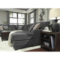 Benchcraft Tracling Slate Fabric 3-Piece Sectional with Corner Chaise Sofa