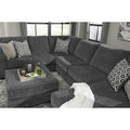 Benchcraft Tracling Slate Fabric 3-Piece Sectional with Corner Chaise Sofa