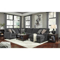 Benchcraft Tracling Slate Fabric 3-Piece Sectional with Corner Chaise Sofa