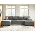 Seyler Lane 3-Piece Sectional Sofa with Double Chaise, Symmetrical Hemp