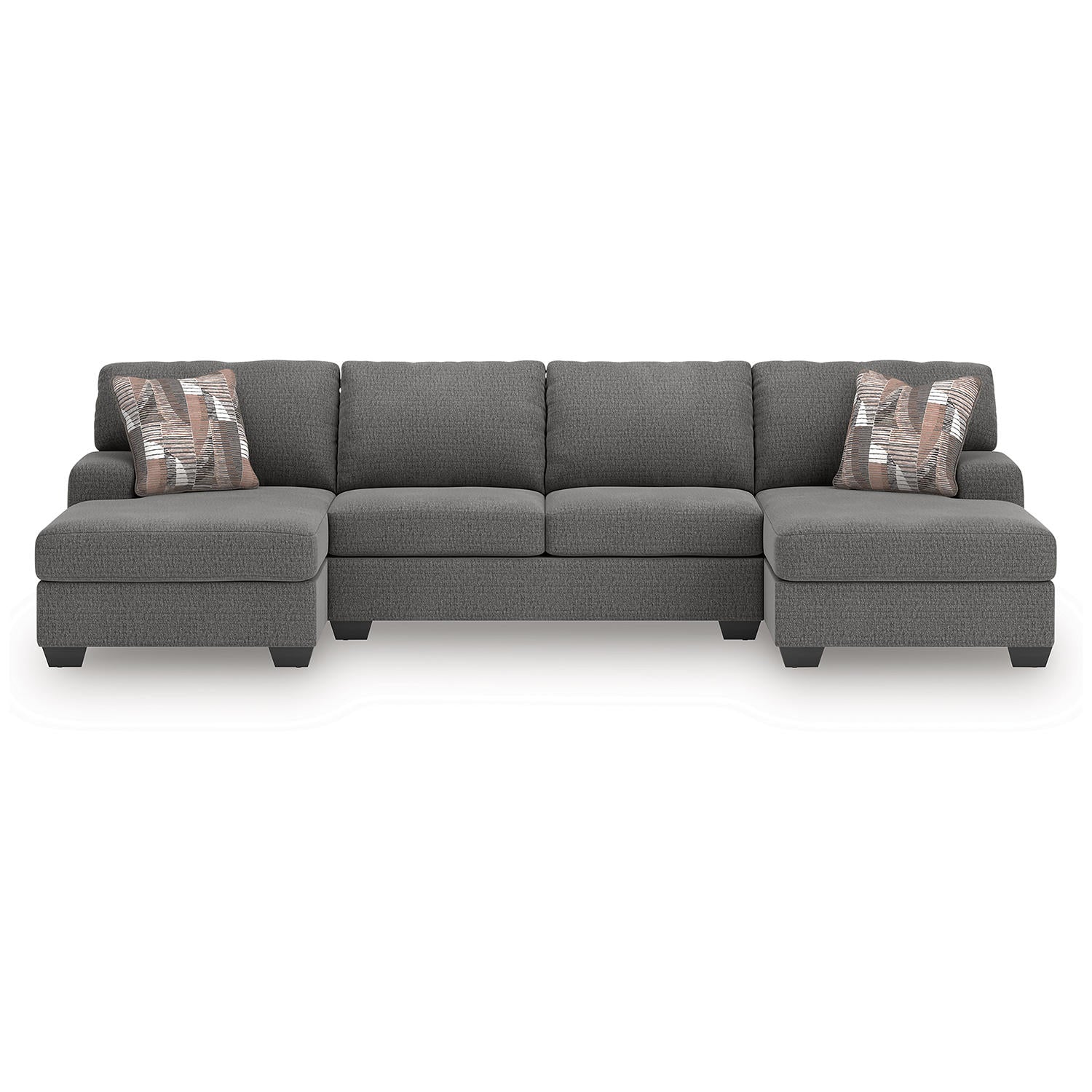 Seyler Lane 3-Piece Sectional Sofa with Double Chaise, Symmetrical Hemp