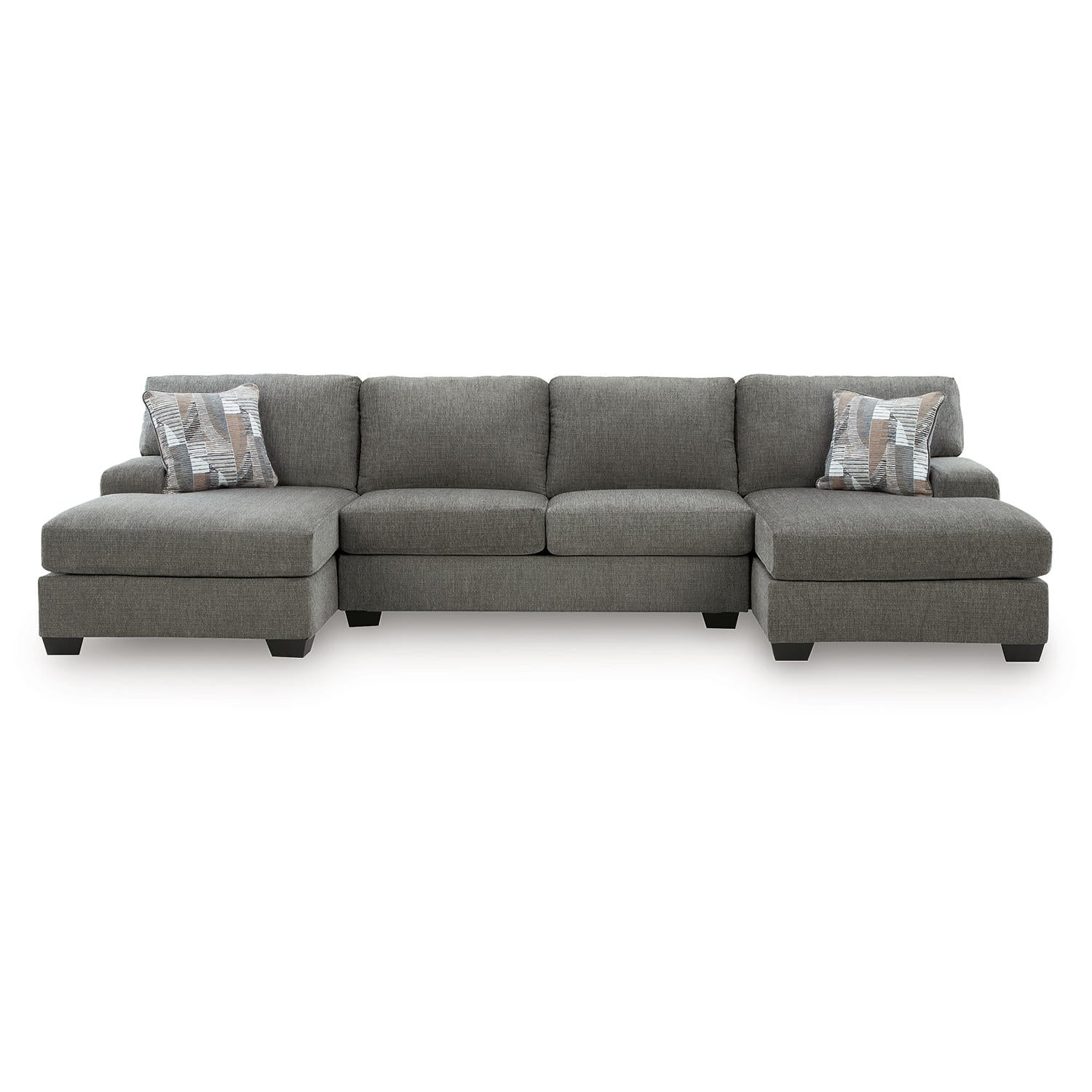 Seyler Lane 3-Piece Sectional Sofa with Double Chaise, Symmetrical Hemp