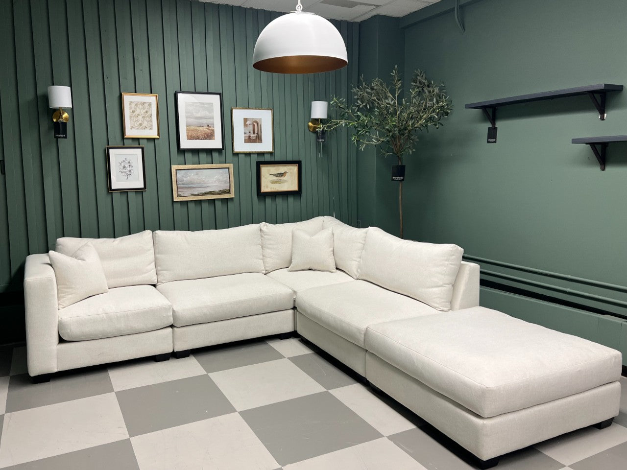 🇨🇦 Custom 5-pc with Ottoman Cloud Modular Sectional - Calgary Furniture Store