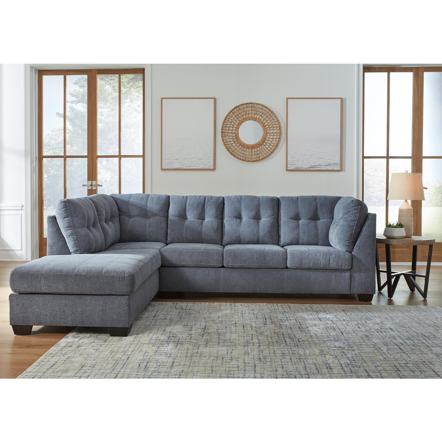 Marleton 2-Piece Sectional Sofa with Chaise Right or Left Facing