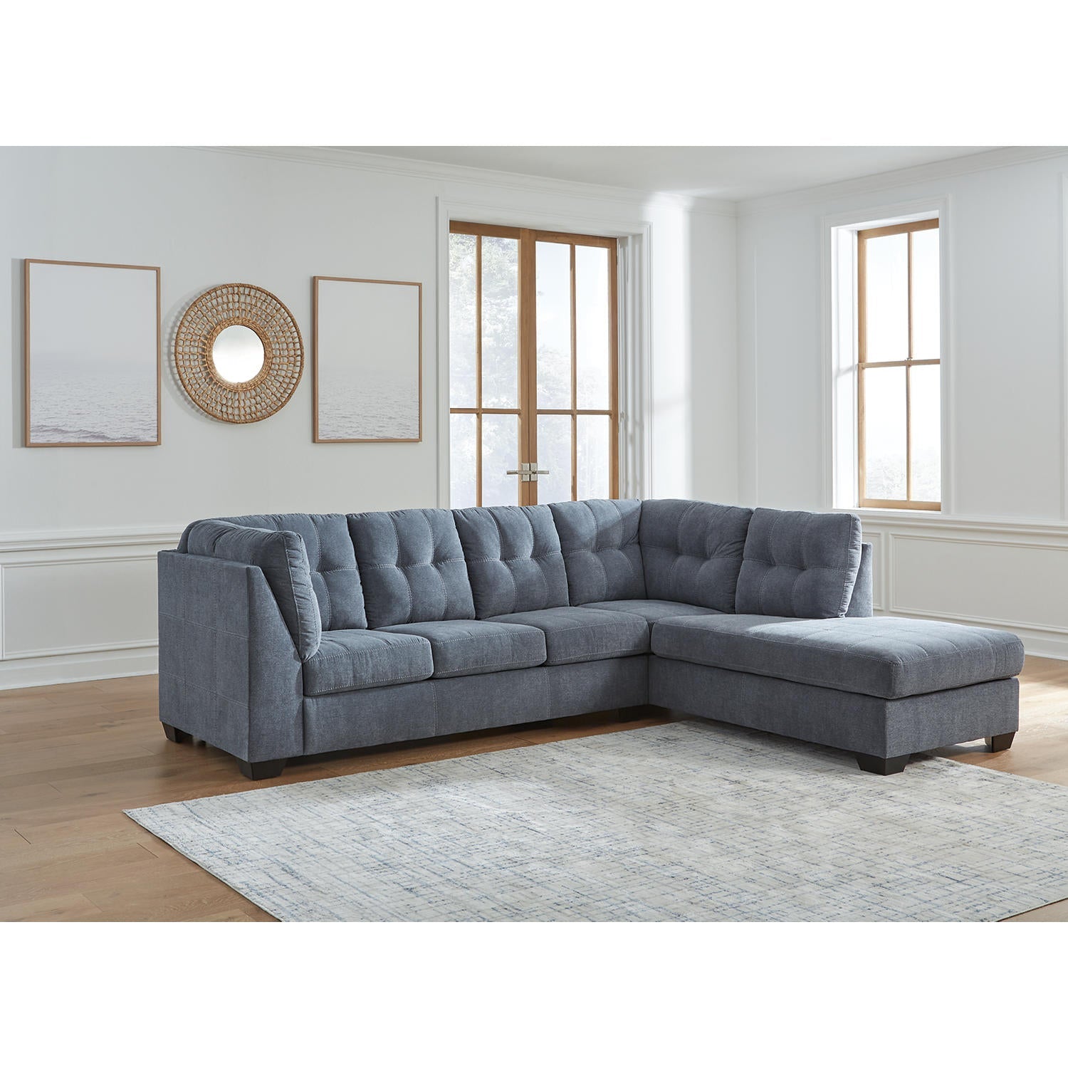 Marleton 2-Piece Sectional Sofa with Chaise Right or Left Facing
