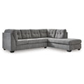 Marleton 2-Piece Sectional with Chaise Denim-Style Upholstery, Choice Orientation