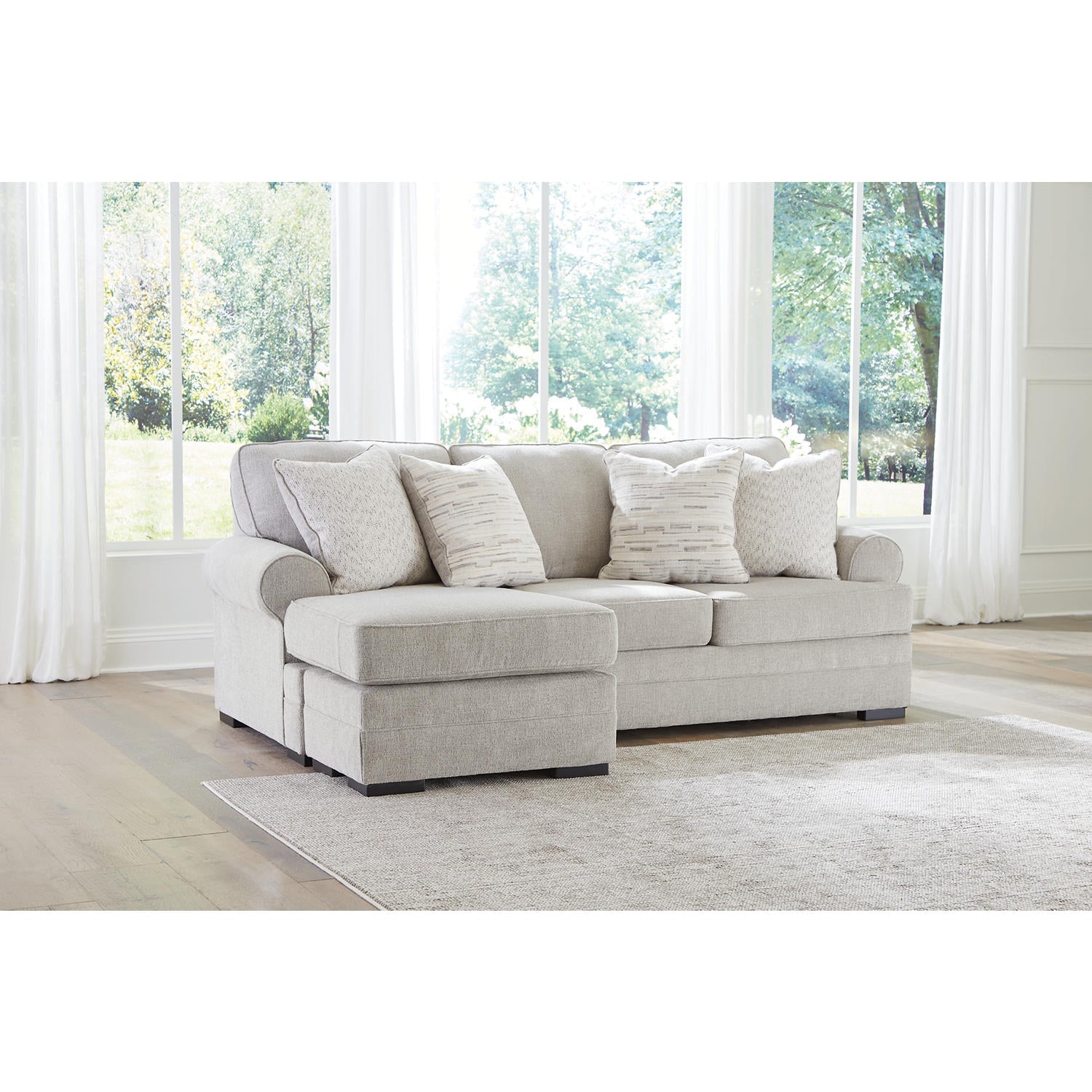 Eastonbridge Sectional Sofa Chaise with Reversible Cushions in Shadow