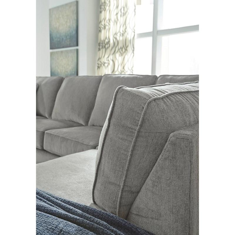 Altari 2-Piece Fabric Sectional with Chaise, Alloy Grey Chenille