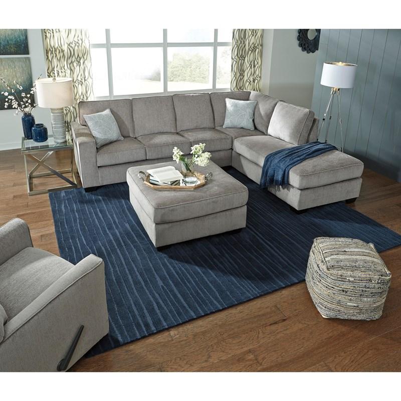 Altari 2-Piece Fabric Sectional with Chaise, Alloy Grey Chenille