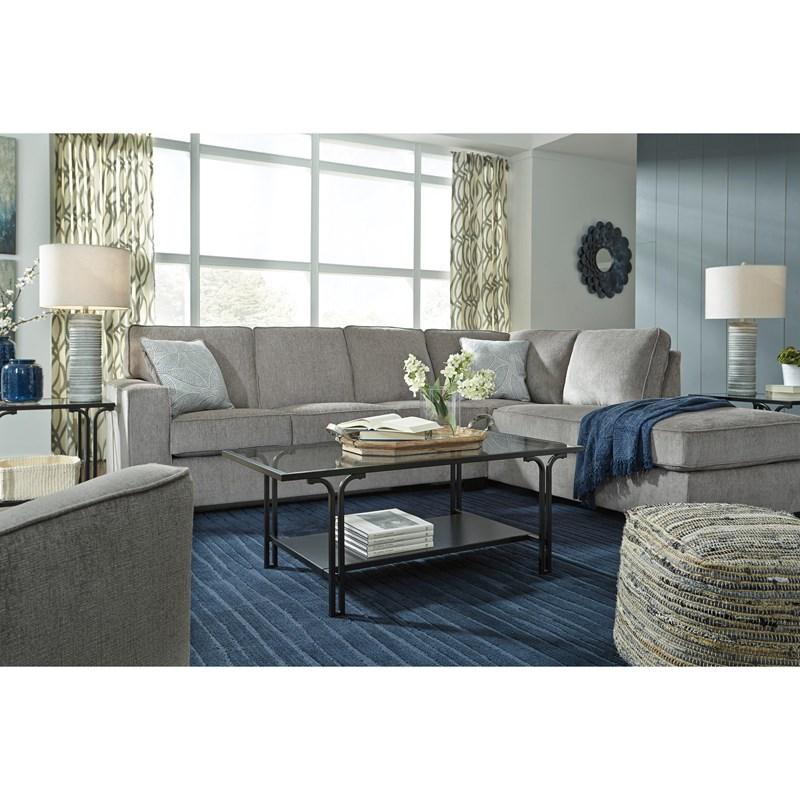 Altari 2-Piece Fabric Sectional with Chaise, Alloy Grey Chenille