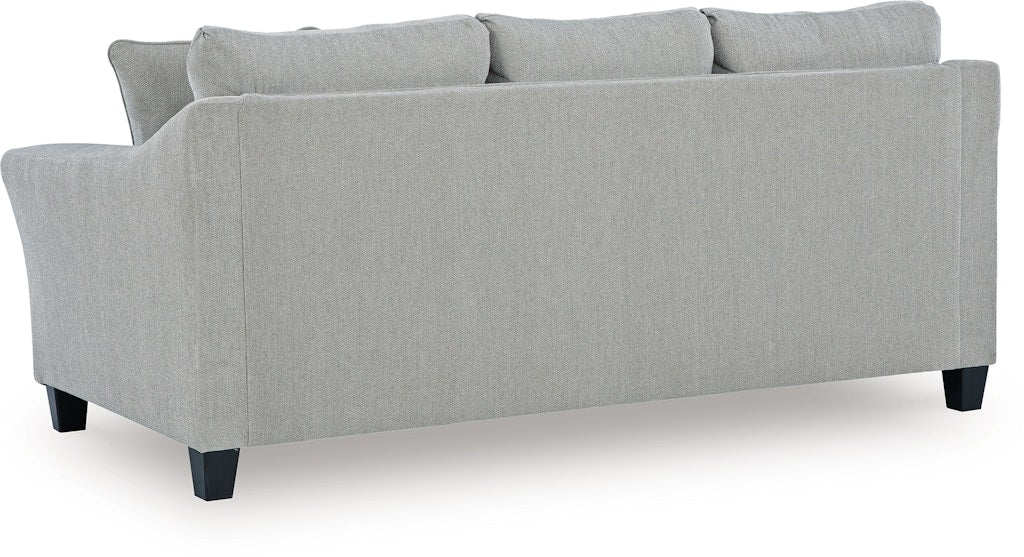 Benchcraft Willarae Taupe Fabric Three-Cushion Sofa with Pillows