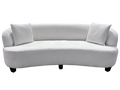 Sedona Curved Modern Sofa – Plush Upholstered White Bouclé Design