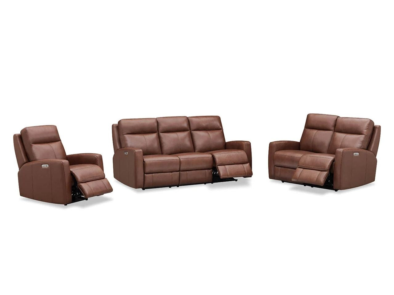 🇨🇦 Muskoka Power Leather Zero Gravity Reclining Sofa - Calgary Furniture Store