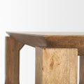 Sapphira Brown Wood Tapered Top Rectangular Dining Table - Calgary Furniture Store