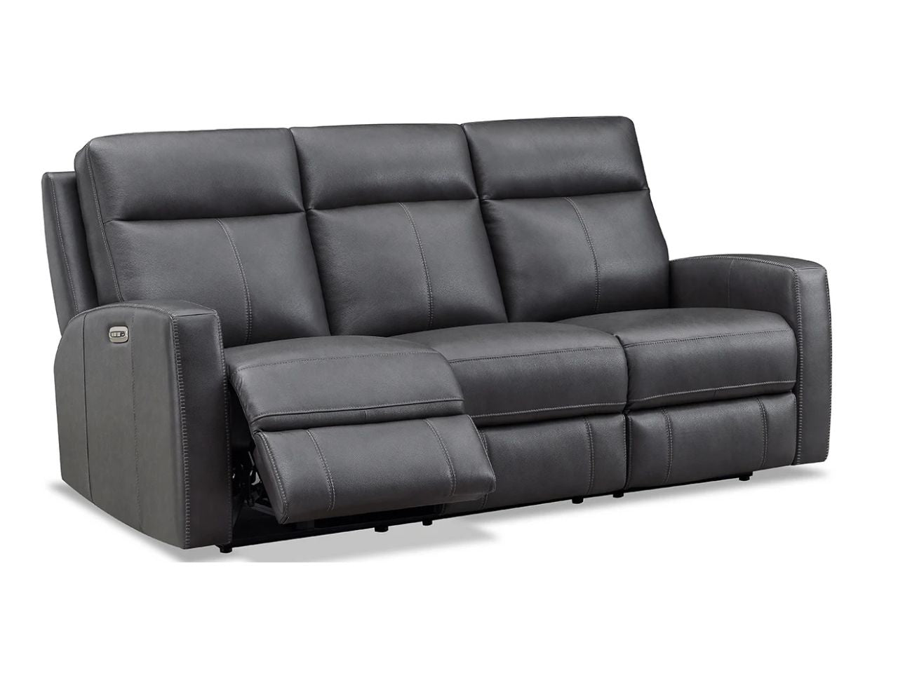 🇨🇦 Muskoka Power Leather Zero Gravity Reclining Sofa - Calgary Furniture Store