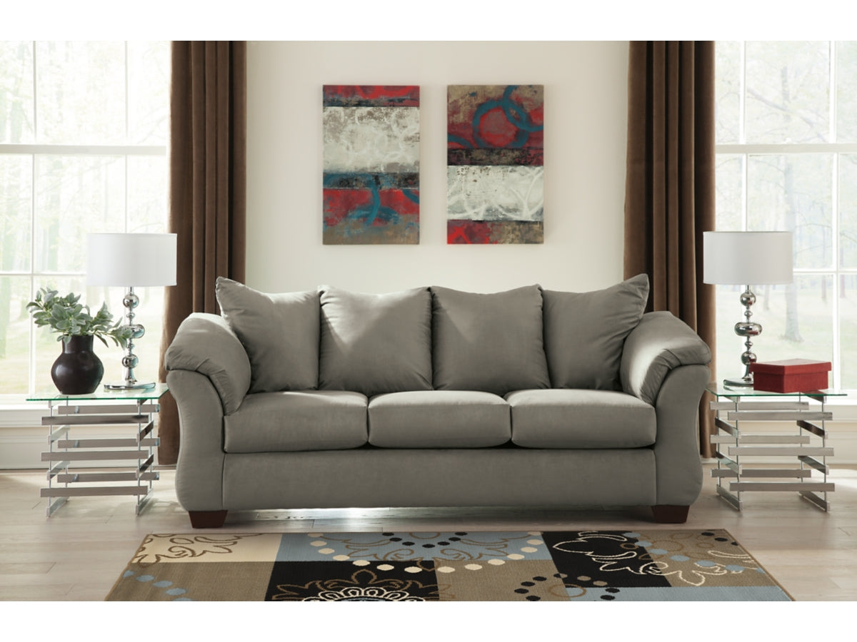Darcy Curved Upholstered Sofa with Pillow-Top Arms, Performance Fabric