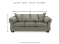 Darcy Curved Upholstered Sofa with Pillow-Top Arms, Performance Fabric