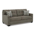 Mahoney Fabric Full Sleeper Sectional with Chaise Chocolate Upholstery