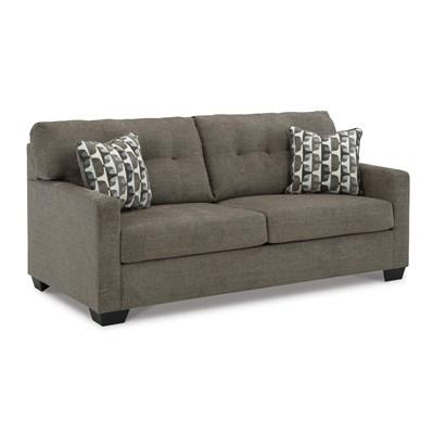 Mahoney Fabric Full Sleeper Sectional with Chaise Chocolate Upholstery