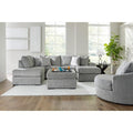 Signature Design Casselbury 2-Piece Fabric Sectional Sofa with Double Chaise