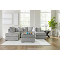Signature Design Casselbury 2-Piece Fabric Sectional Sofa with Double Chaise
