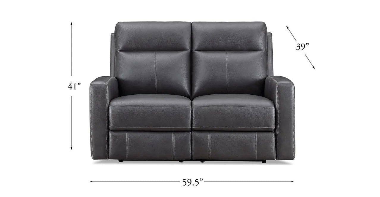 Muskoka Power Leather Zero Gravity Reclining Loveseat - Calgary Furniture Store