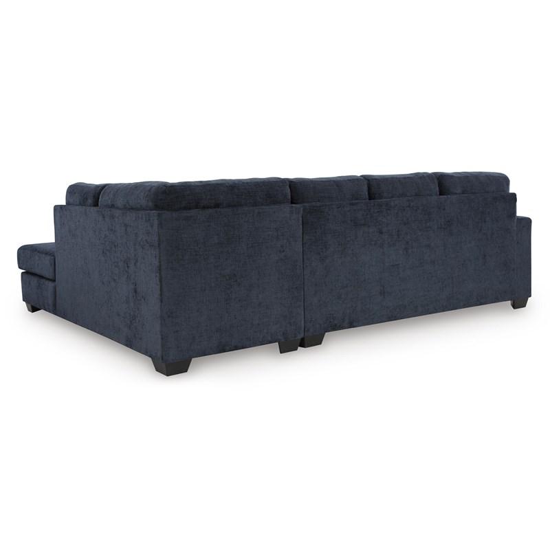 Aviemore Navy Fabric 2-Piece Sectional with Right Chaise