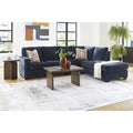 Aviemore Navy Fabric 2-Piece Sectional with Right Chaise