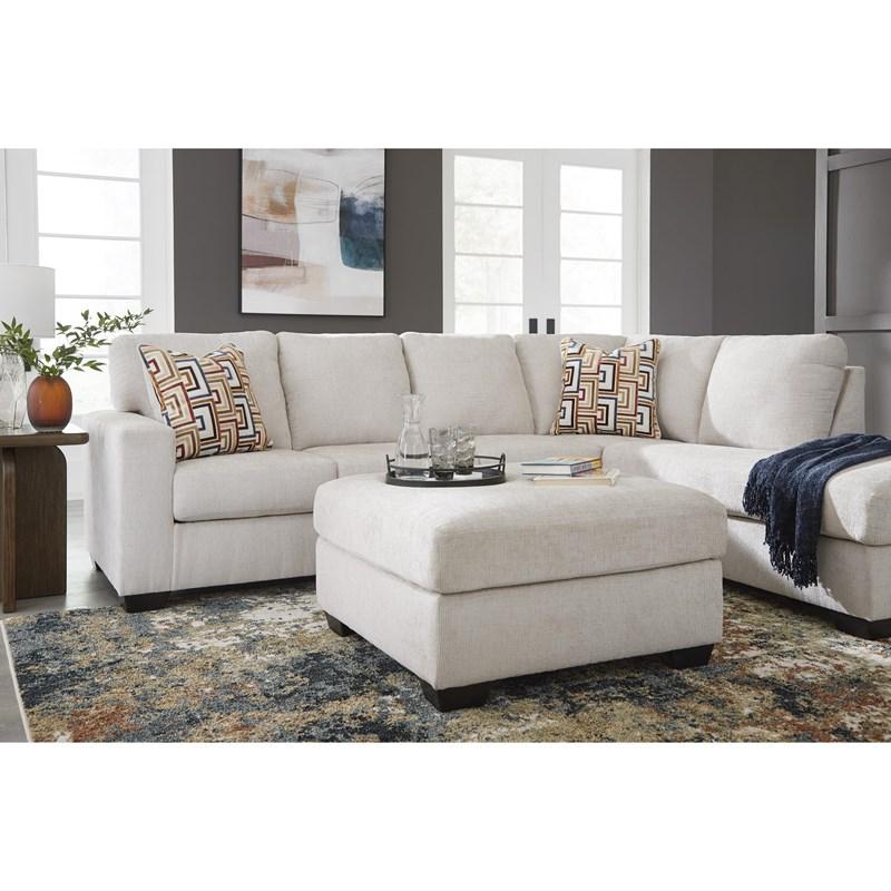 Aviemore Stone Fabric 2‑Piece Sectional Sofa with Chaise, Casual