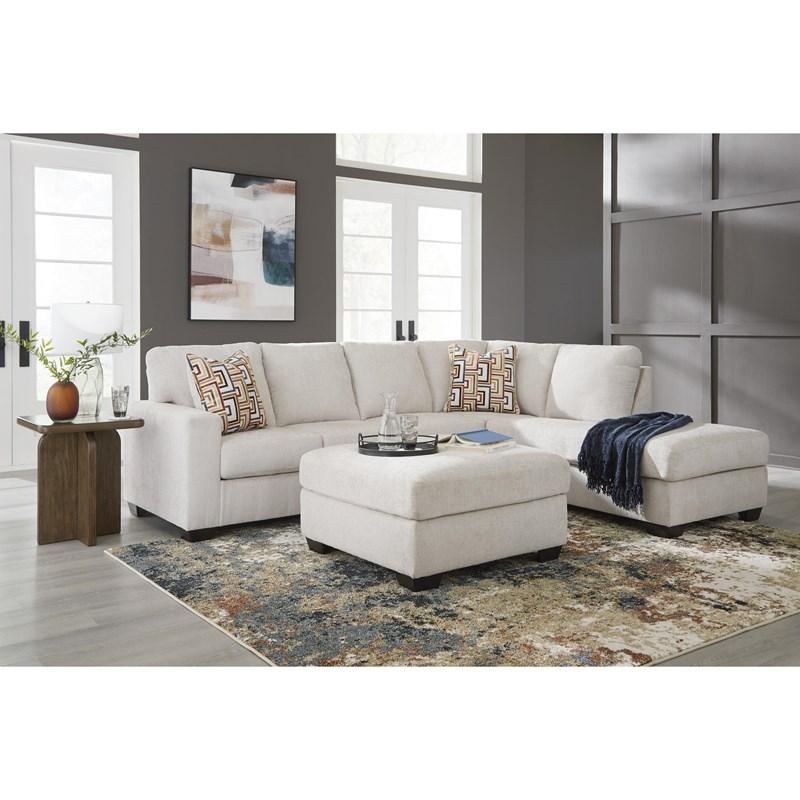 Aviemore Stone Fabric 2‑Piece Sectional Sofa with Chaise, Casual