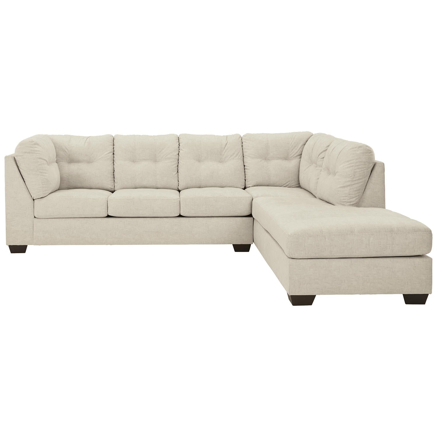 Falkirk Velvet-Touch 2-Piece L-Shaped Sectional Sofa with Chaise, Tailored