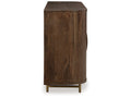 Amickly Mango Wood Accent Cabinet with Fluted Doors and Shelves