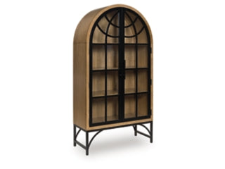 Thoren Mango Wood Accent Cabinet Medium Brown Soft-Close Shelving