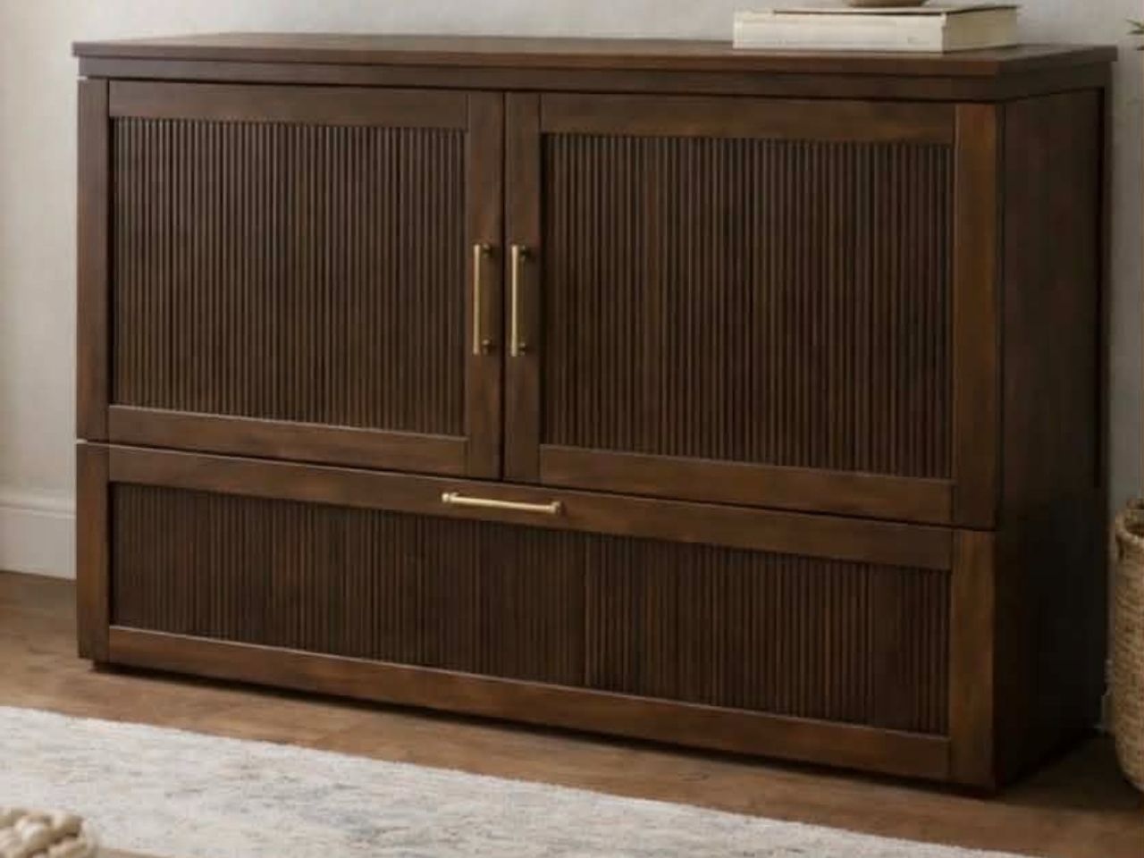 ANNA Solid Wood Cabinet Bed Queen Size - MyComfort - Calgary Furniture Store