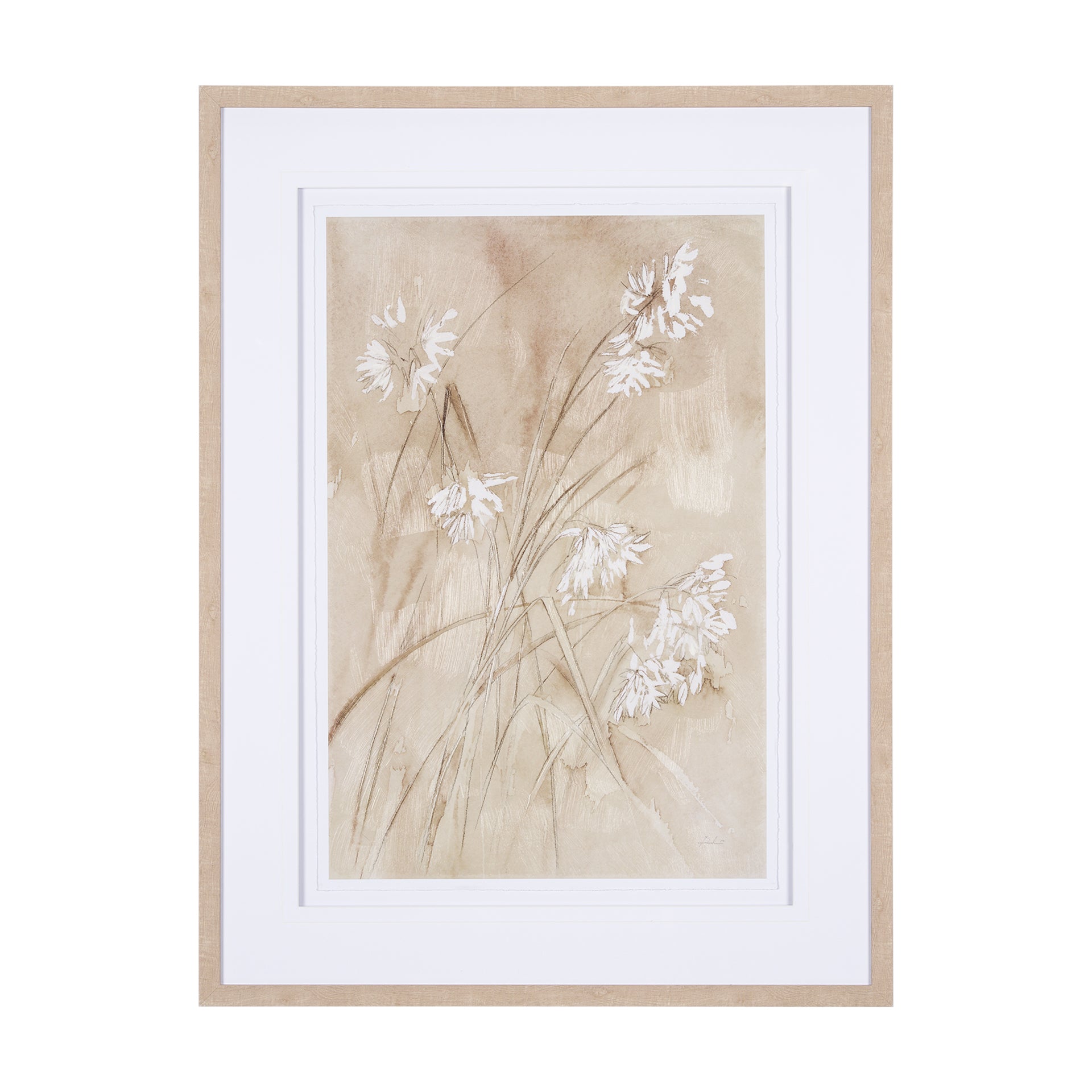 Wildflower I by Mercana Studio a Hand Embellished Textured Framed Art Print Matted under Glass - Calgary Furniture Store